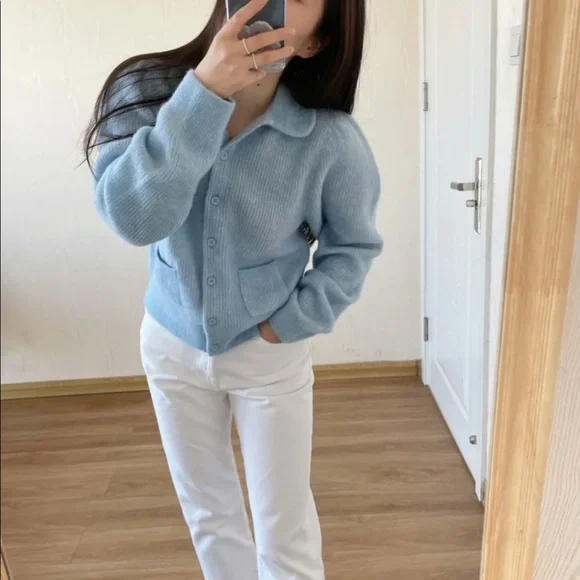 &Other stories Collared Knit Cardigan - Picture 3 of 8